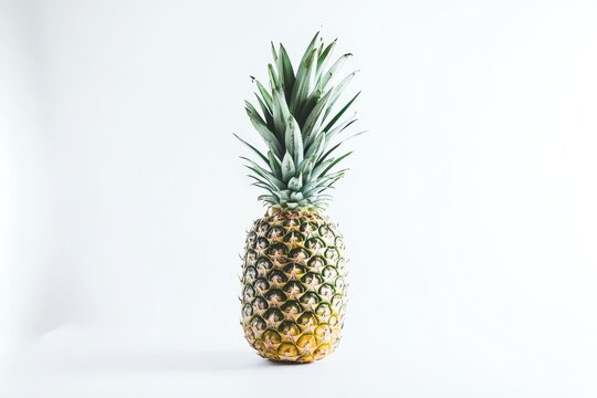 Ananas Ganz Frucht Nahaufnahme Tropische Frucht Lebensmittel Fotografie Exotik Gesundheit Studioaufnahme Sommer Frische Vitamin C Detailaufnahme Obst Natur &Auml;sthetik Minimalis