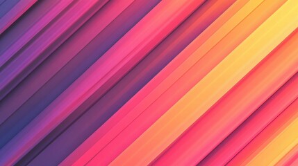Obraz premium Vibrant diagonal stripes in shades of pink purple and orange