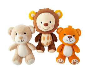 Adorable Plush Toys for Kids , isolated on white background png
