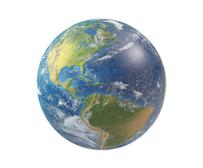 Earth Globe: A Detailed View of Our Planet , isolated on white background png