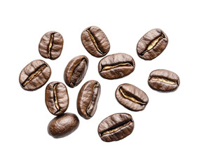 Obraz premium Roasted Coffee Beans - A Rich and Aromatic Brew , isolated on white background png