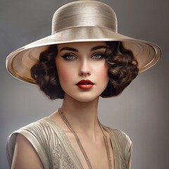 portrait of a woman in hat