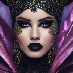 portrait of a woman with makeup