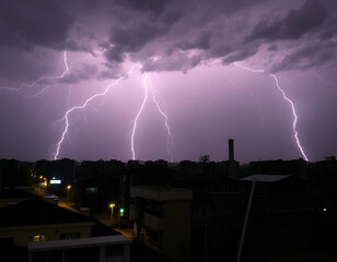 lightning in the city