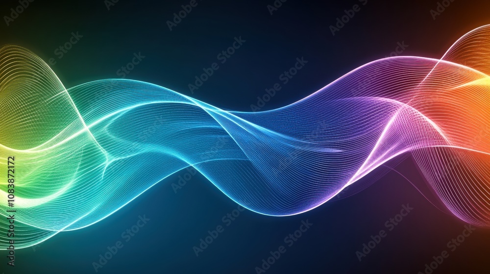 Poster dynamic abstract background featuring vibrant lines and modern technology for creative innovation