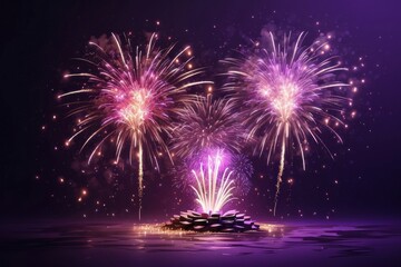 2025 New Year Celebration - Champagne And Clock For Countdown - Toast Cheering With Abstract Defocused Background