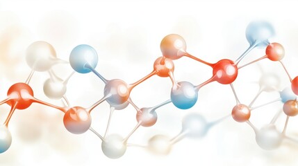 Fototapeta premium Close up of Organic Molecules Showcasing Hydrogen Bonding With Annotations and Soft Lighting Effect