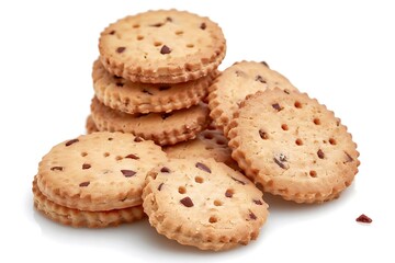 Tasty cookies on white background