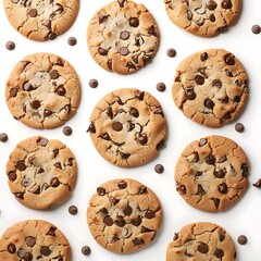 Tasty cookies on white background