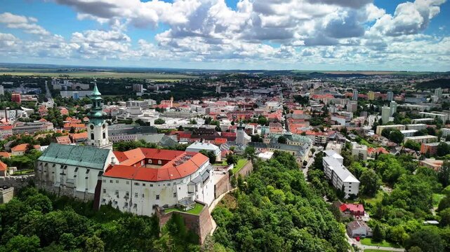 Aerial View Over Nitra City, Slovakia