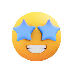 star face emoji 3d illustration