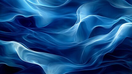 Obraz premium Stunning abstract background featuring elegant blue light wave patterns.