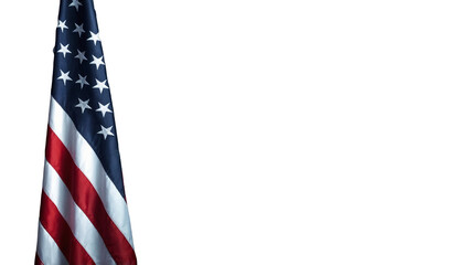 American flag on dark blue background with copy space, 2024 US presidential election, american national holiday, July 4, Veterans or memorial day