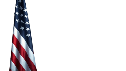 American flag on dark blue background with copy space, 2024 US presidential election, american national holiday, July 4, Veterans or memorial day