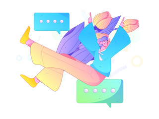 3.12 International Women's Day professional women flat character vector concept operation hand drawn illustration
