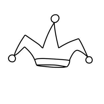 recommend clip art: Jester Hat Line Icon 