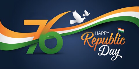 76th Republic Day, India, banner