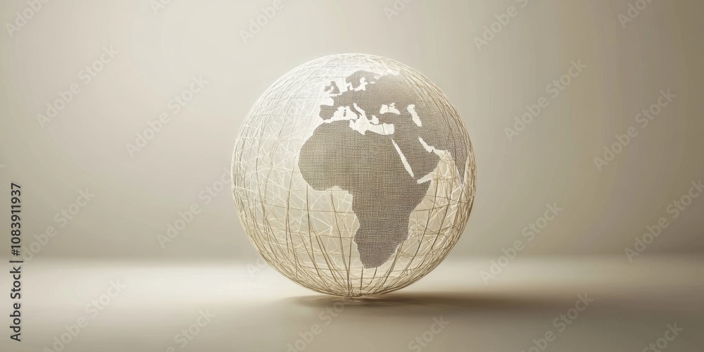 Wall mural globalization in the digital age concept, with intersecting lines,space for text