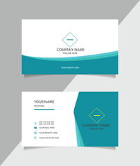 Double-sided creative business card template. Portrait and landscape orientation. Horizontal and vertical layout. Vector illustration