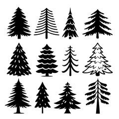 Christmas Tree silhouette, tree silhouette , christmas tree silhouette vector, christmas tree