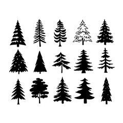 Christmas Tree silhouette, tree silhouette , christmas tree silhouette vector, christmas tree
