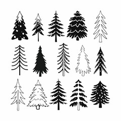 Christmas Tree silhouette, tree silhouette , christmas tree silhouette vector, christmas tree