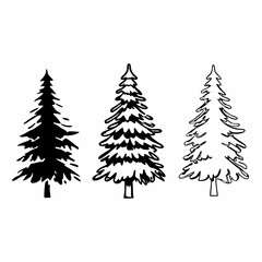 Christmas Tree silhouette, tree silhouette , christmas tree silhouette vector, christmas tree