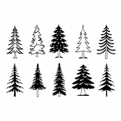 Christmas Tree silhouette, tree silhouette , christmas tree silhouette vector, christmas tree