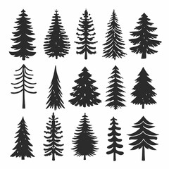 Christmas Tree silhouette, tree silhouette , christmas tree silhouette vector, christmas tree
