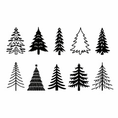 Christmas Tree silhouette, tree silhouette , christmas tree silhouette vector, christmas tree
