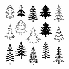 Christmas Tree silhouette, tree silhouette , christmas tree silhouette vector, christmas tree