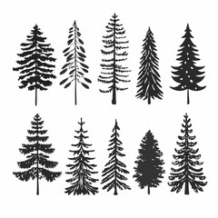 Christmas Tree silhouette, tree silhouette , christmas tree silhouette vector, christmas tree