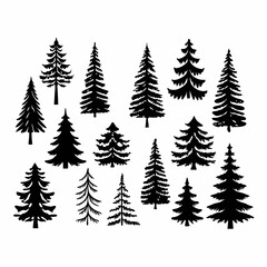 Christmas Tree silhouette, tree silhouette , christmas tree silhouette vector, christmas tree