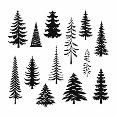 Christmas Tree silhouette, tree silhouette , christmas tree silhouette vector, christmas tree