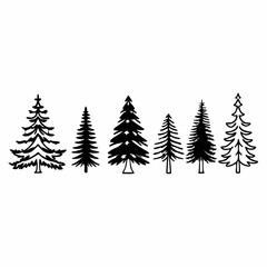 Christmas Tree silhouette, tree silhouette , christmas tree silhouette vector, christmas tree