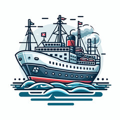 Obraz premium ship in the sea