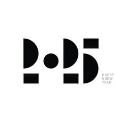 A 2025 creative symbol represents innovation, growth, and futuristic aspirations. Modern design elements, bold numbers and dynamic typography to convey optimism and new beginnings for the year ahead.