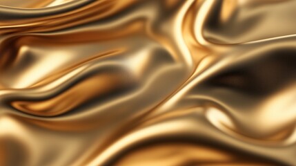 Abstract golden texture with smooth waves.