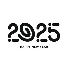 A 2025 creative symbol represents innovation, growth, and futuristic aspirations. Modern design elements, bold numbers and dynamic typography to convey optimism and new beginnings for the year ahead.