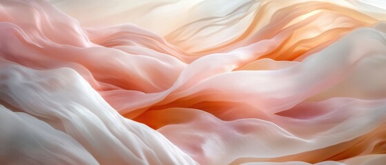 Obraz premium abstract flowing fabric in soft pastel colors