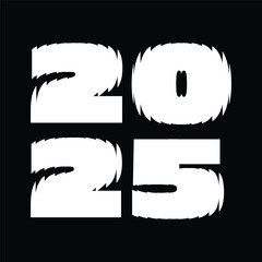 A 2025 creative symbol represents innovation, growth, and futuristic aspirations. Modern design elements, bold numbers and dynamic typography to convey optimism and new beginnings for the year ahead.