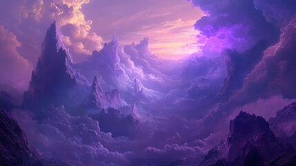 Fototapeta premium 紫色の空