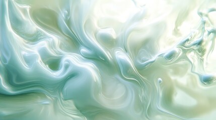 Obraz premium The artwork features a soothing blend of fluid pastel shapes and subtle gradients, creating a calming minimalistic aesthetic