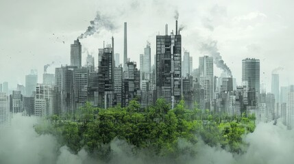 A Tale of Two Cities: Pollution vs. Sustainability in an Urban Skyline