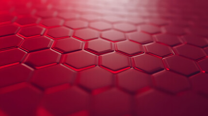 Fototapeta premium Abstract Red Hexagon Pattern
