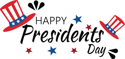 Obraz premium Happy Presidents Day background with flag USA. Vector illustration