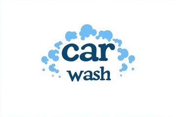 Obraz premium Car wash logo in vector illustration style