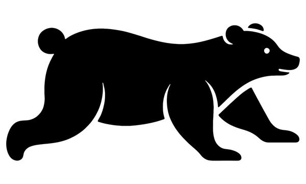 recommend clip art: 歩いている白熊のシンプルなシルエットイラスト　透過背景の切り抜き