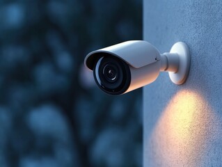 security camera mounted on a wall for surveillance