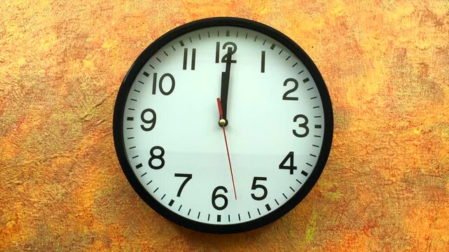Clock running backwards at 12 